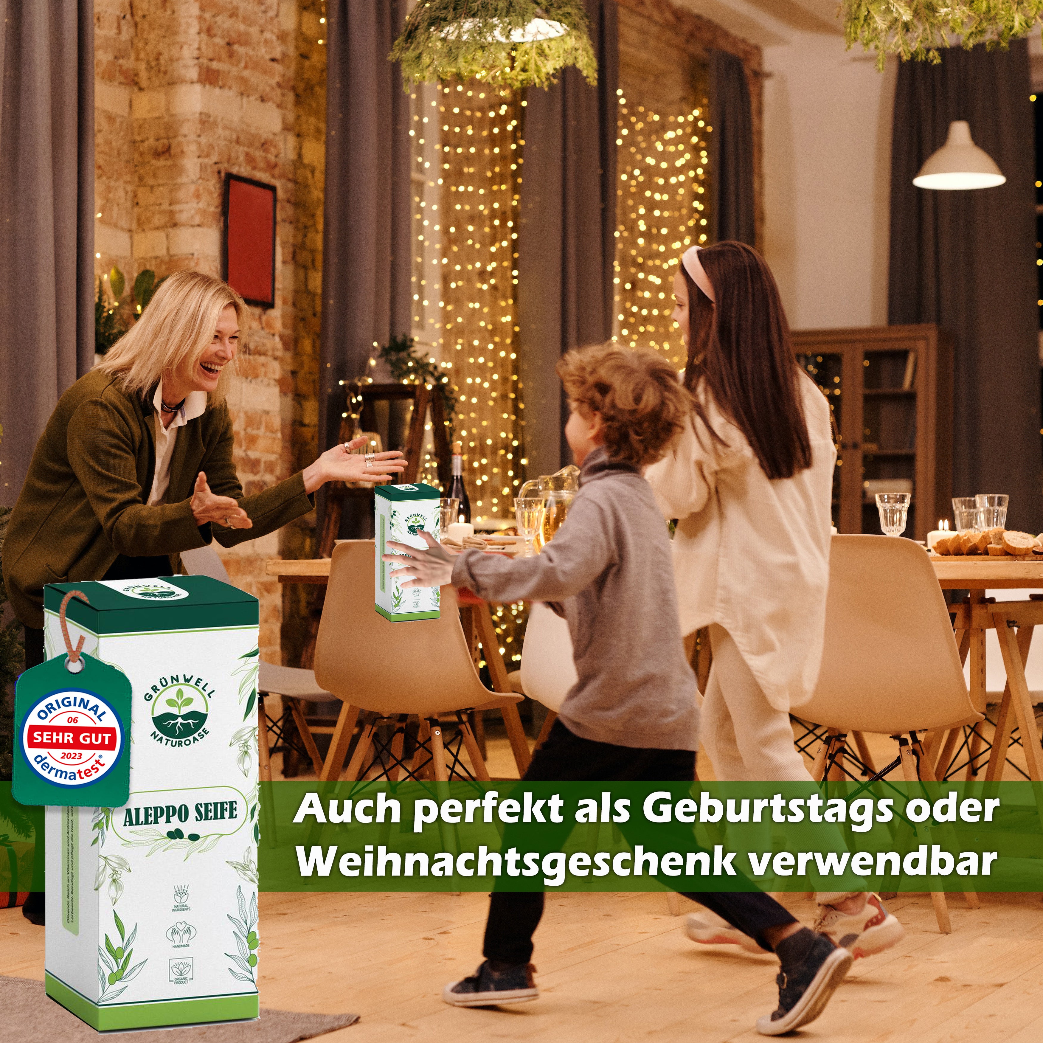 Aleppo Seife original 95% Olivenöl 5% Lorbeeröl ca. 600 gr