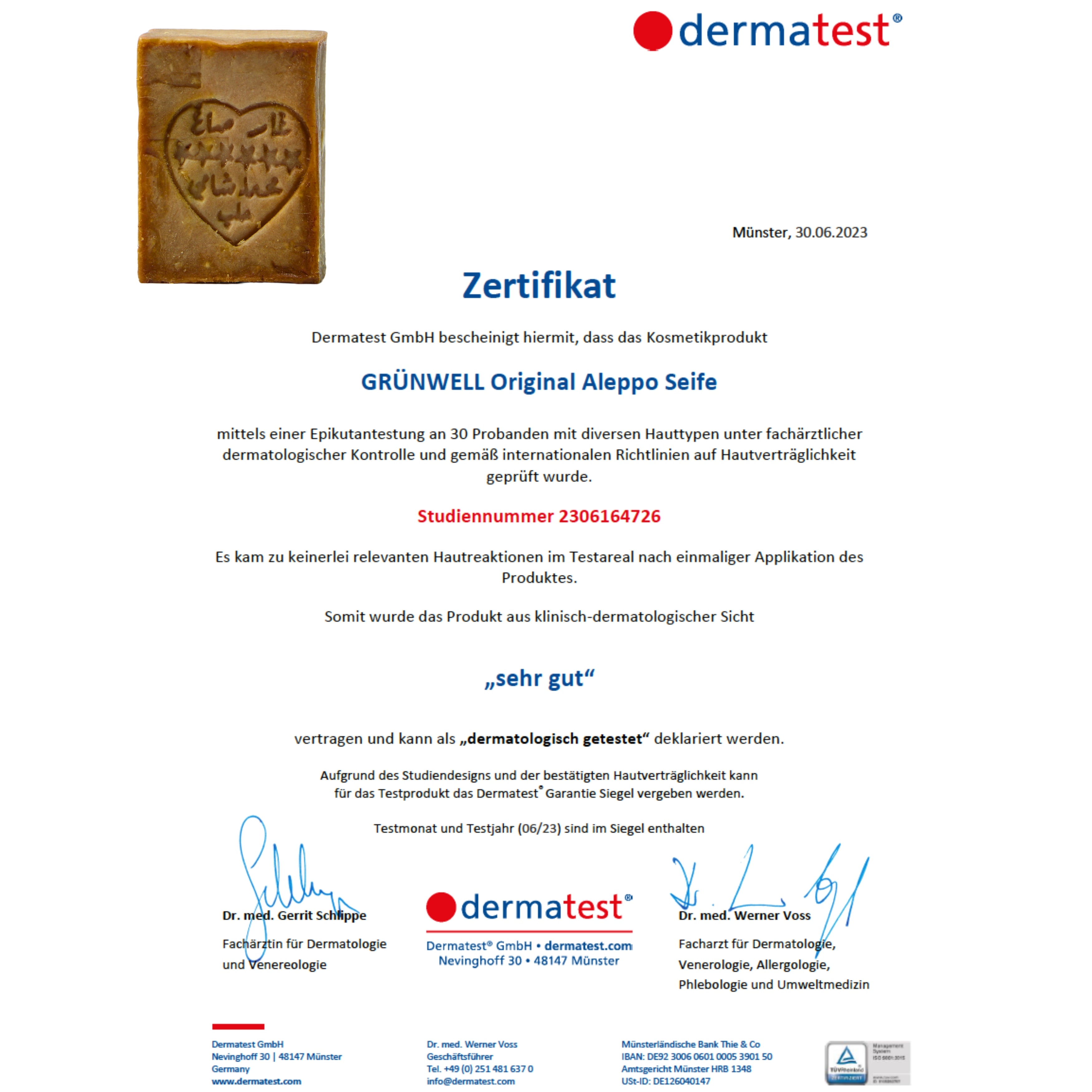 Aleppo Seife Original 190g mit 20% Lorbeeröl 80% Olivenöl