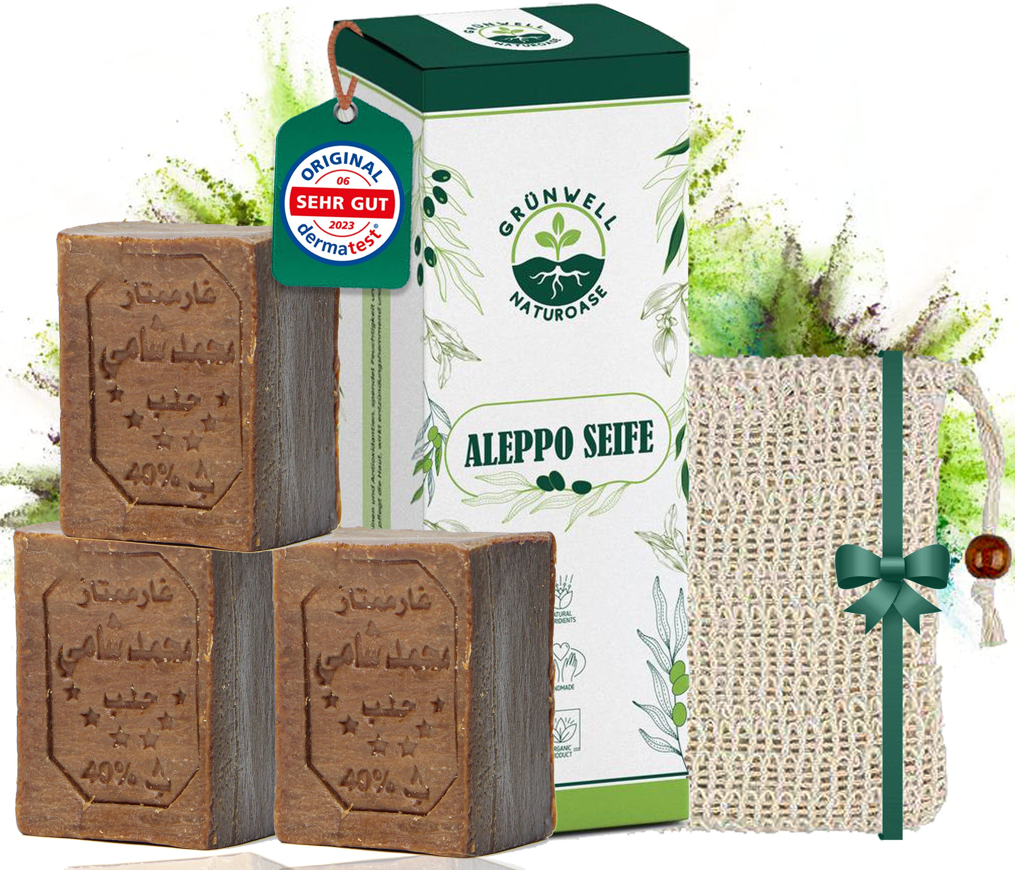 Aleppo Seife original 60% Olivenöl 40% Lorbeeröl ca. 600 gr